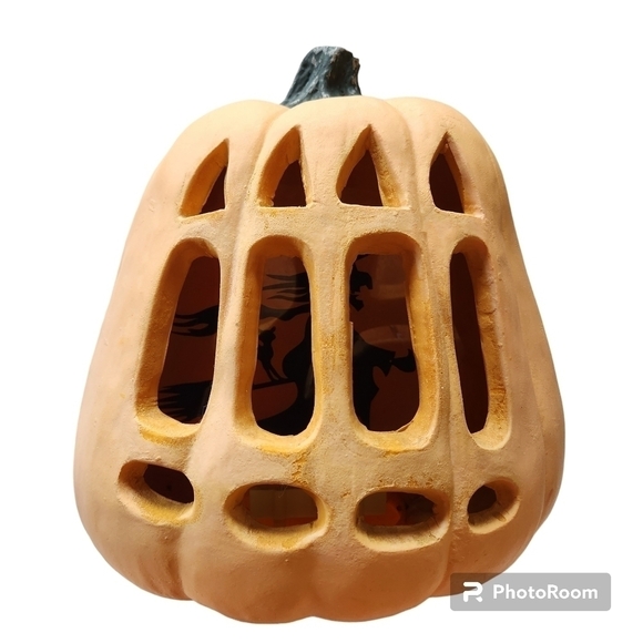 Y2K Light Up Jack-o-lantern Witch Foam Blow Mold Pumpkin - Picture 2 of 7